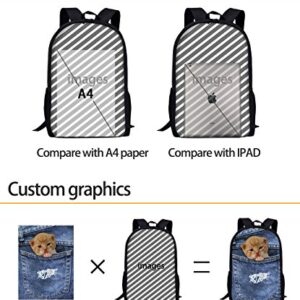 Beauty Collector Unique Backpacks Cute Cat for Girls School Bookbags Lightweight Kid Gif one-size