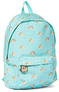 teal pusheen pizza backpack