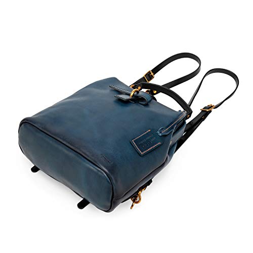 OLD TREND Genuine Leather Pamela Backpack (Navy)