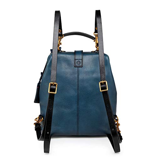 OLD TREND Genuine Leather Pamela Backpack (Navy)