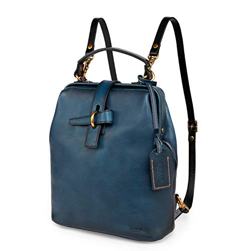 OLD TREND Genuine Leather Pamela Backpack (Navy)