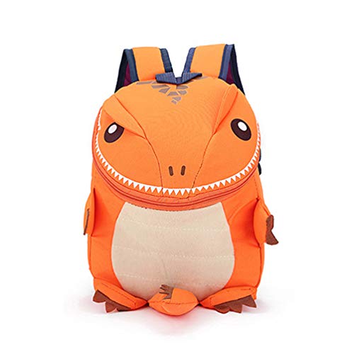 HANZE Dinosaur Backpack Toddler Kids Child Cute Fashion Waterproof 3D Cartoon Bag for Boys and Girls Toddlers, Orange