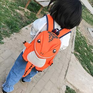 HANZE Dinosaur Backpack Toddler Kids Child Cute Fashion Waterproof 3D Cartoon Bag for Boys and Girls Toddlers, Orange