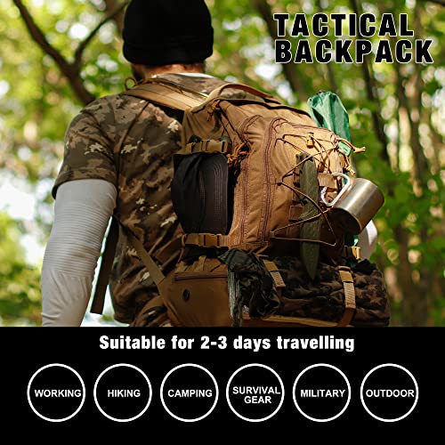 Mardingtop Hiking Backpack,Small Tactical Backpacks for Camping Military Traveling, 28L Motorcycle Backpack