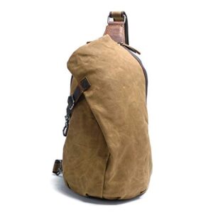 lmagice men's sling backpack waxed canvas crossbody bag casual daypacks, one size
