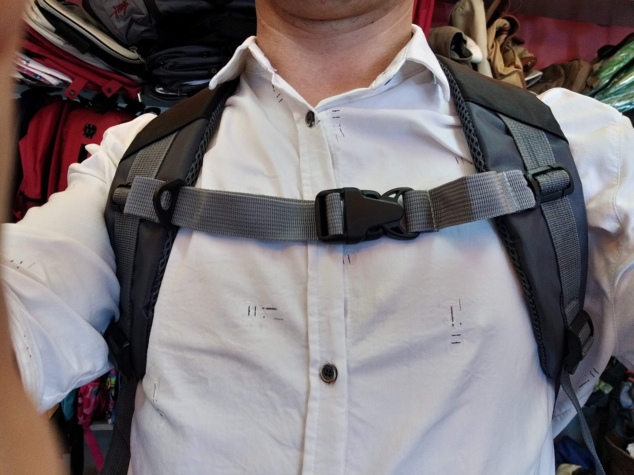 Amlrt HDHYK Backpack Chest Strap- Nylon -Suitable for Webbing on The Backpack up to1in. Black