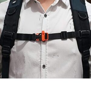 HDHYK 2 Pack Backpack Chest Strap- Nylon -Suitable for Webbing on The Backpack up to1in.(Black)