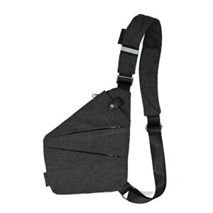 tolog sling bag fashion digital silm shoulder bag men multi-functional crossbody backpack anti-theft gun chest bag (right hand)