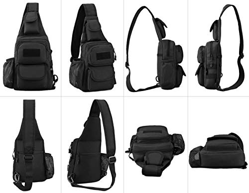 CamGo Tactical Chest Sling Bag One Strap Crossbody Daypack Mini Shoulder Backpack for Sport Daily Use