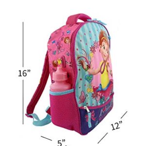 Fancy Nancy Girls 5 piece Backpack and Snack Bag School Set (One Size, Pink/Blue)