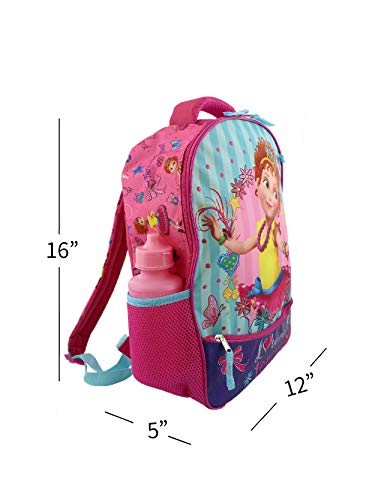 Fancy Nancy Girls 5 piece Backpack and Snack Bag School Set (One Size, Pink/Blue)