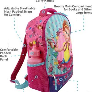 Fancy Nancy Girls 5 piece Backpack and Snack Bag School Set (One Size, Pink/Blue)