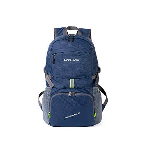 Sharkborough NODLAND Lightweight Backpack, 35L Foldable Hiking Daypack Blue