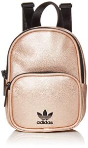 adidas originals women's originals pu leather mini backpack, rose gold, one size