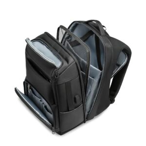 eurcool laptop backpack for men,multifunction business 15.6/17/17.3 inch laptop backpack,with usb charging port waterproof travel bag, black-07, large