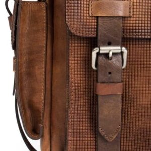 VELEZ Full Grain Leather Backpack for Men - 15.6 Inch Laptop Bag - Tan Designer Bookbag - Business Mens Computer Shoulder Bags