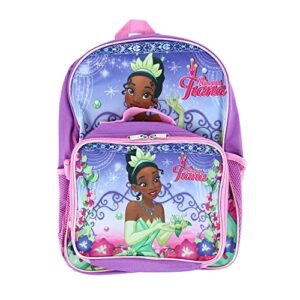 princess girl's tiana 16" backpack w/ detachable lunch box