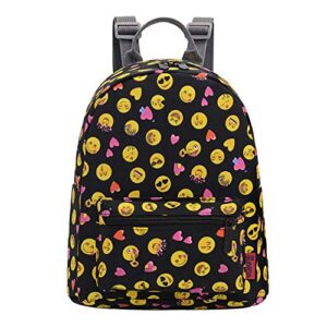 bravo bts mini backpack, beautiful 11" fashion design casual daypack, all purpose essentual bag (emoji)