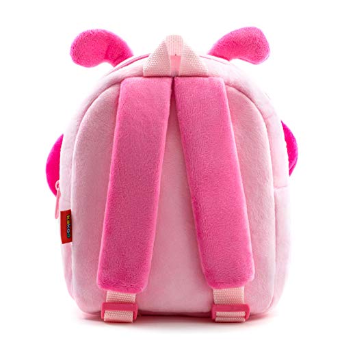 Cute Toddler Backpack Toddler Bag Plush Animal Cartoon Mini Travel Bag for Baby Girl Boy 2-6 Years(Pink Butterfly)