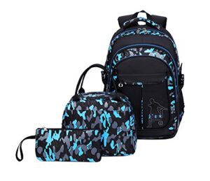 tonlen school backpack and lunch bag set for boys heavy duty middle elementary children's book bag