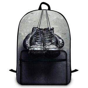 dispalang boxing glove print school backpack boys cool laptop bookbag college