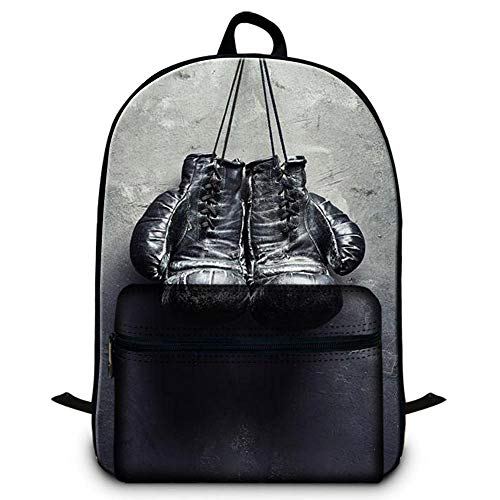 Dispalang Boxing Glove Print School Backpack Boys Cool Laptop Bookbag College