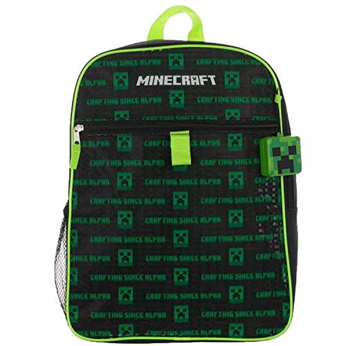 Bioworld Kids Minecraft Backpack 4-Piece Combo School Supplies