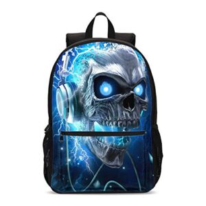 fehuew galaxy skull boys backpacks bookbag laptop shoulder daypack shoulder lightweight bag for teens