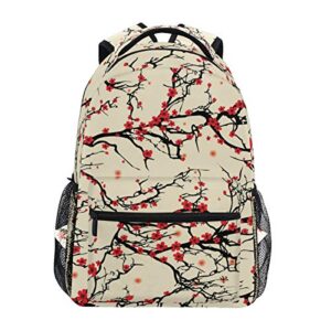 japanese cherry blossom sakura tree backpacks travel laptop daypack school bags for teens men women