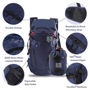 4Monster Hiking Daypack,28L Water Resistant Lightweight Packable Backpack for Travel Camping Outdoor