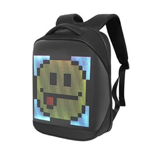 novelty smart led backpack fashion black customizable laptop backpack creative christmas gift school bag (black new modol)