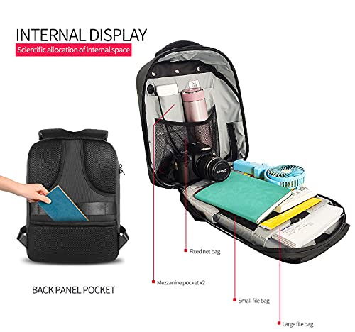 Novelty Smart LED Backpack Fashion Black Customizable Laptop Backpack Creative Christmas Gift School Bag (Black New Modol)