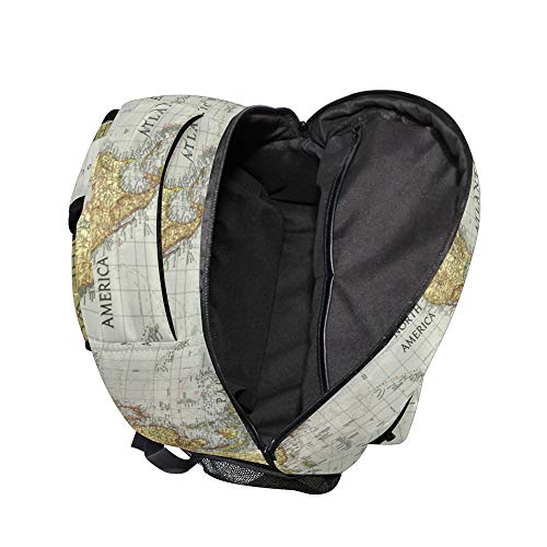 Nander Backpack Travel World Map Painting School Bookbags Shoulder Laptop Daypack College Bag for Womens Mens Boys Girls