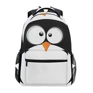 school backpack cute penguin bookbag for boys girls teens casual travel bag computer laptop daypack