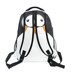 School Backpack Cute Penguin Bookbag for Boys Girls Teens Casual Travel Bag Computer Laptop Daypack