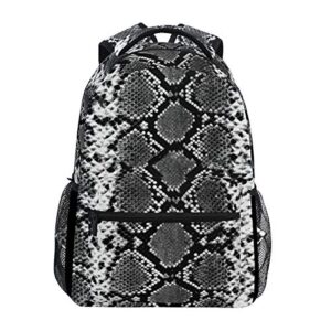 backpack travel snakeskin pattern school bookbags shoulder laptop daypack college bag for womens mens boys girls