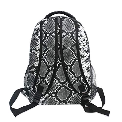 Backpack Travel Snakeskin pattern School Bookbags Shoulder Laptop Daypack College Bag for Womens Mens Boys Girls