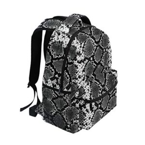 Backpack Travel Snakeskin pattern School Bookbags Shoulder Laptop Daypack College Bag for Womens Mens Boys Girls