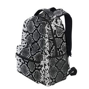 Backpack Travel Snakeskin pattern School Bookbags Shoulder Laptop Daypack College Bag for Womens Mens Boys Girls