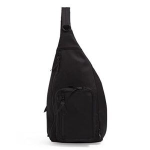 vera bradley women's cotton sling backpack, black, one size