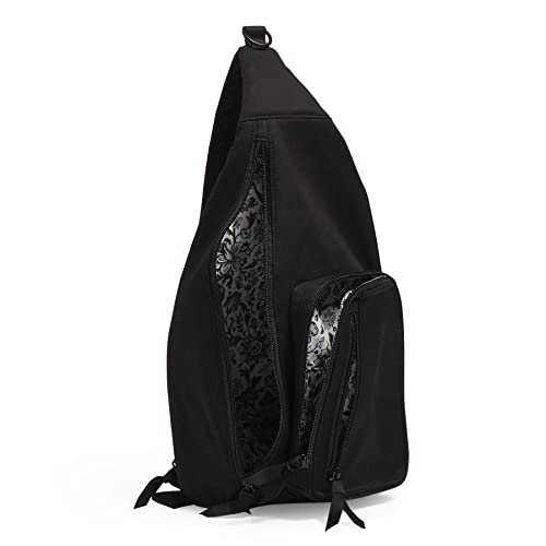 Vera Bradley Women's Cotton Sling Backpack, Black, One Size