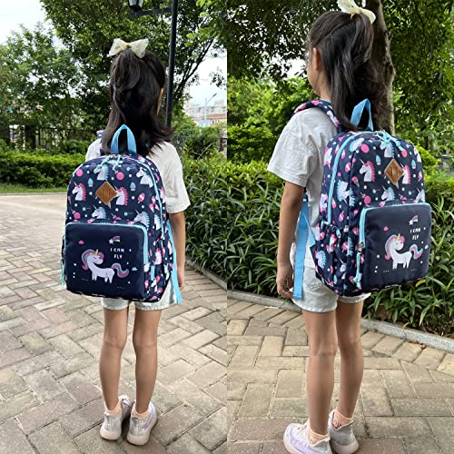 POWOFUN Kids Backpack School Bag Children Water-Resistant Cute Cartoon Travel Rucksack Backpack For Kindergarten Boys Girls with Chest Buckle