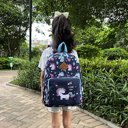 POWOFUN Kids Backpack School Bag Children Water-Resistant Cute Cartoon Travel Rucksack Backpack For Kindergarten Boys Girls with Chest Buckle