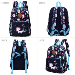 POWOFUN Kids Backpack School Bag Children Water-Resistant Cute Cartoon Travel Rucksack Backpack For Kindergarten Boys Girls with Chest Buckle