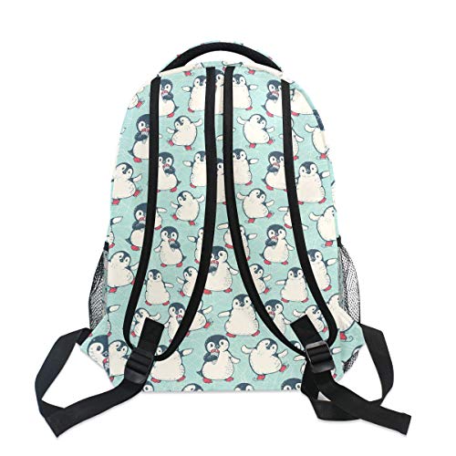 Nander Penguin Backpack Fits Laptop Slim Waterproof Durable Casual Daypack For Women Men College Schoolbag