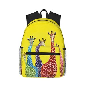 backpacks giraffe college school book bag travel hiking camping daypack