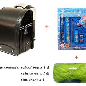 ransel randoseru japanese automatic black school bag girls and boys PU leather light weight