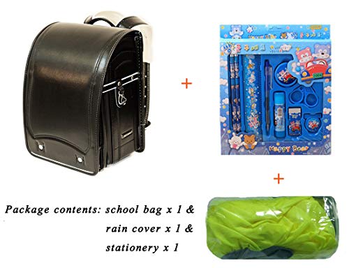 ransel randoseru japanese automatic black school bag girls and boys PU leather light weight