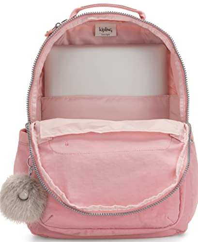 Kipling Women's Seoul 15" Laptop Backpack, Durable, Roomy with Padded Shoulder Straps, Bridal Rose, One Size