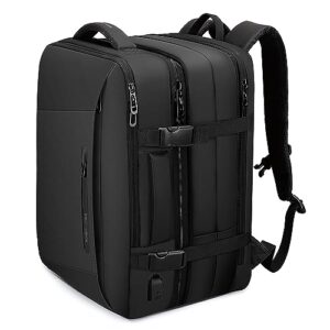 mark ryden travel backpack for men, 38l airline approved carry on backpack with 17.3 inch laptop compartment and usb charging port, waterproof business backpack ideal for traveling, working, daily